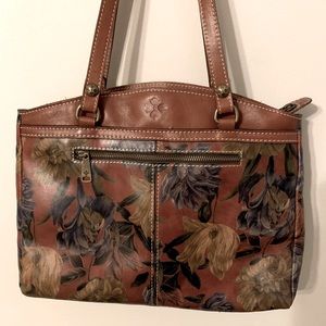 Patricia Nash Fall Floral Leather Tote